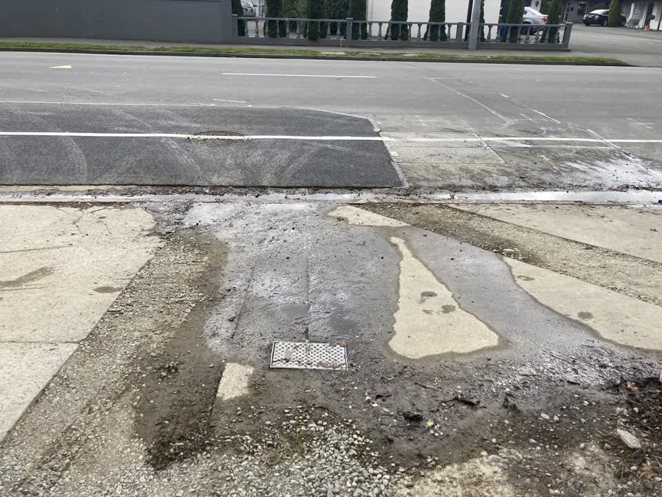 The photograph attached to this water leak report