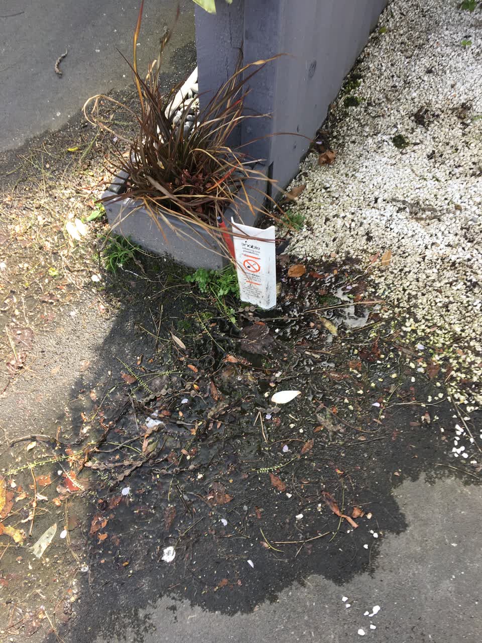 The photograph attached to this flooding report