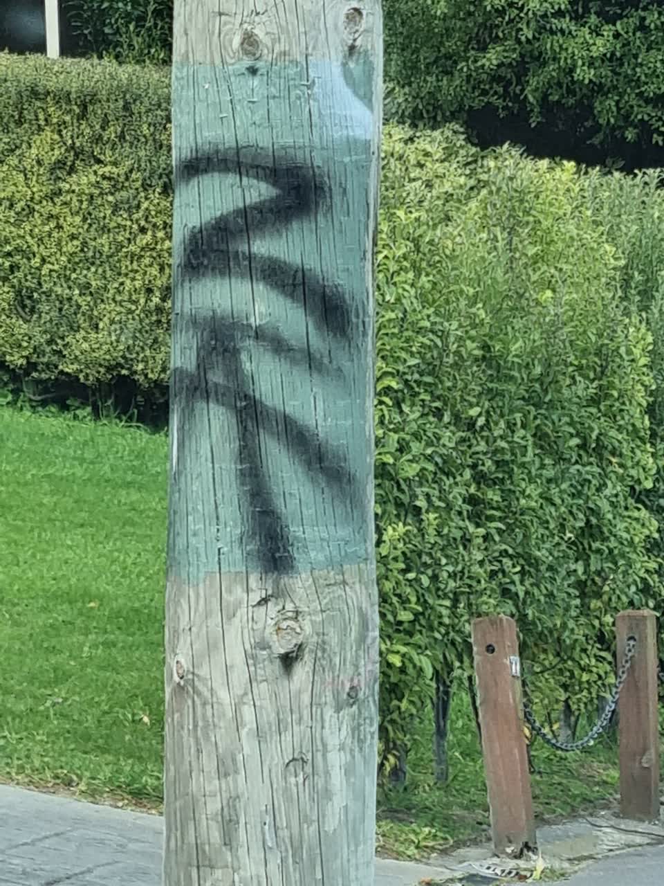 The photograph attached to this graffiti report