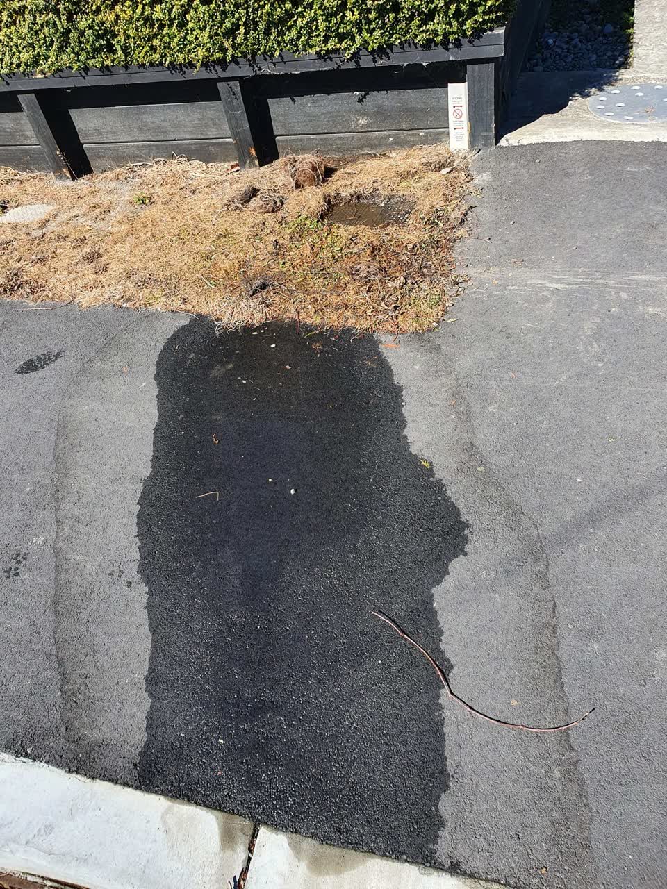 The photograph attached to this water leak report