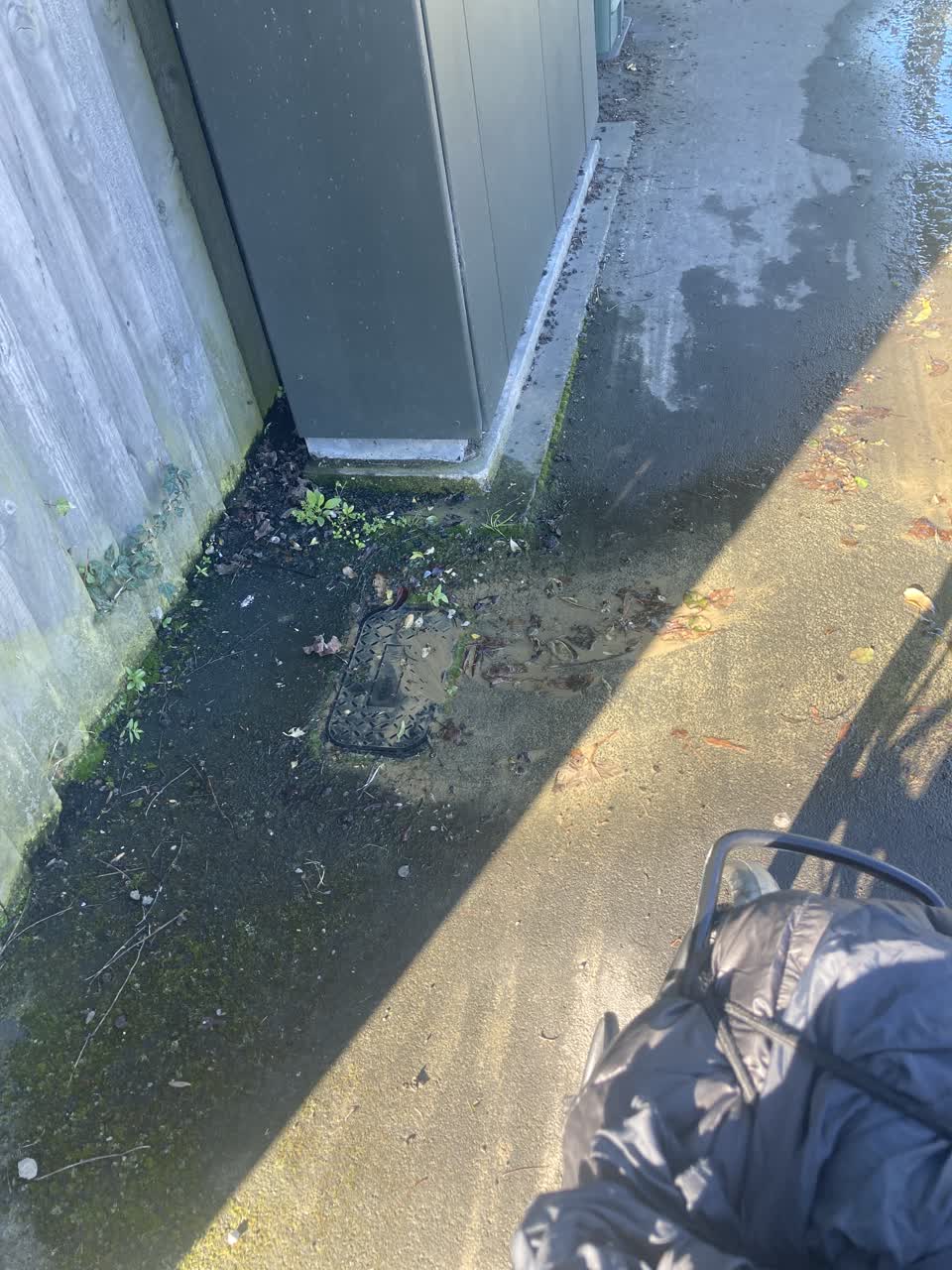 The photograph attached to this water leak report