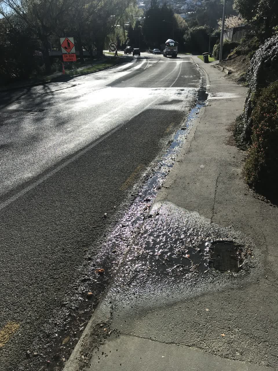 The photograph attached to this water leak report