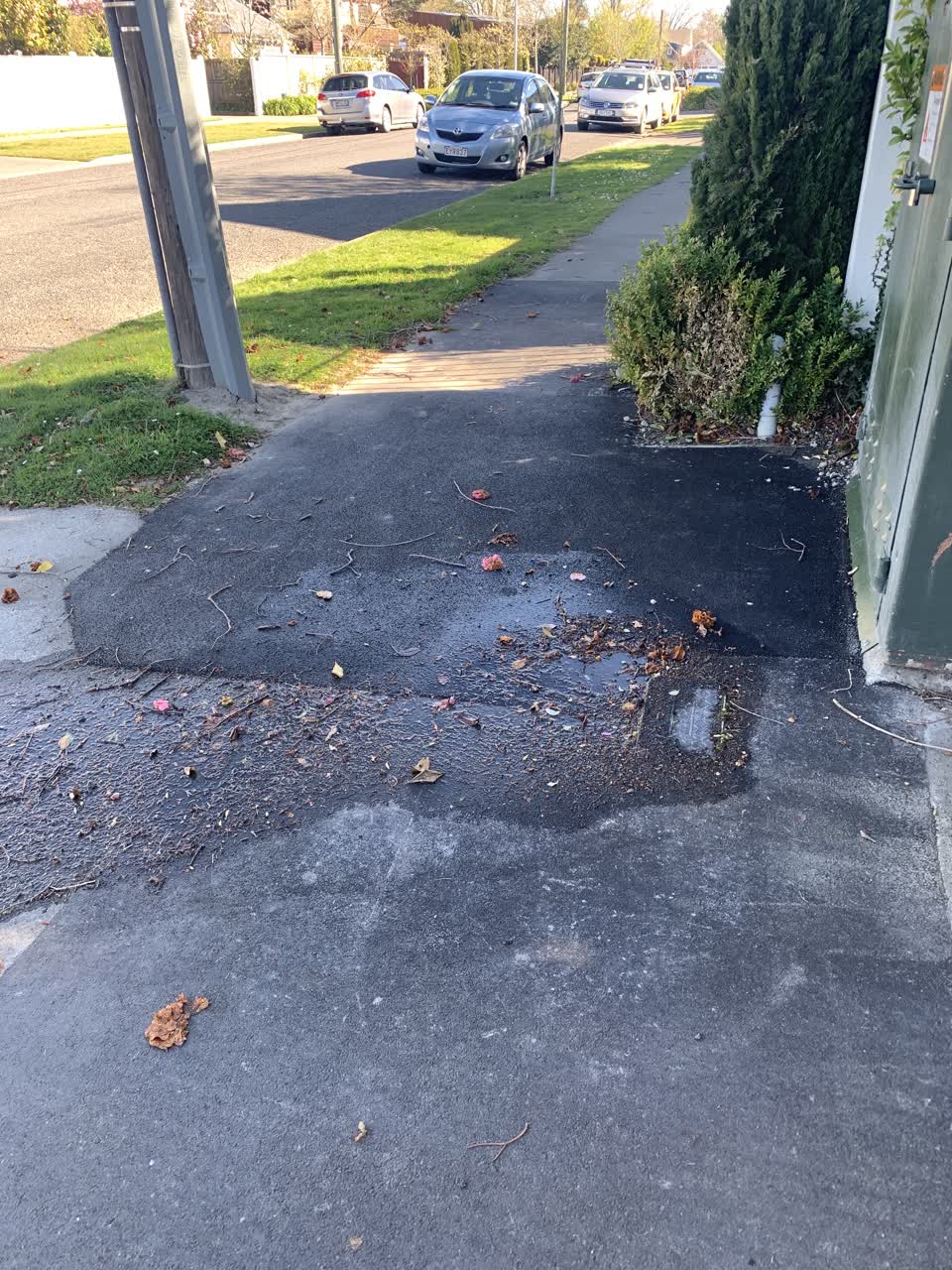The photograph attached to this water leak report
