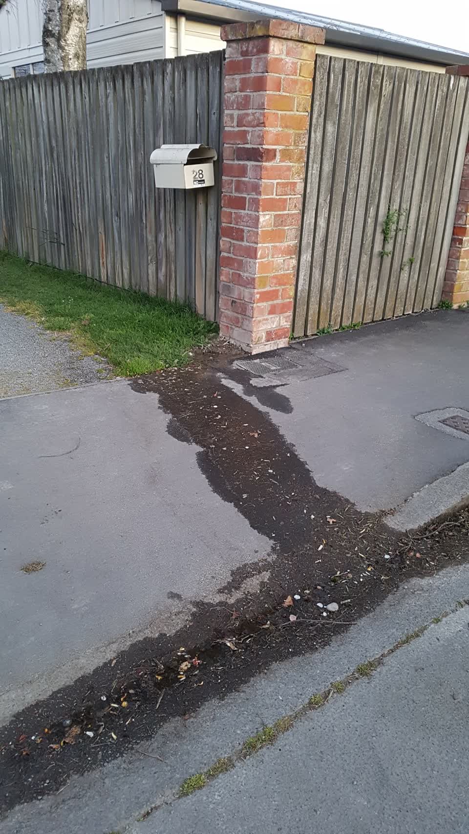 The photograph attached to this water leak report