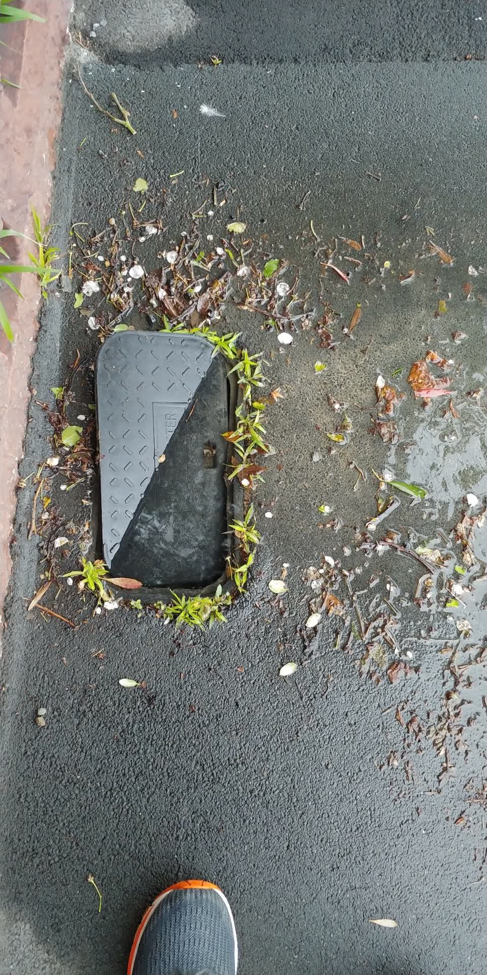 The photograph attached to this water leak report
