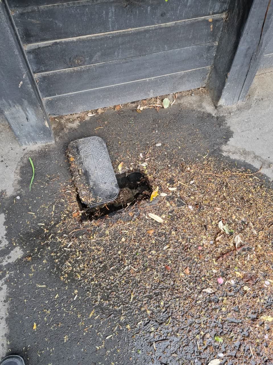 The photograph attached to this water leak report