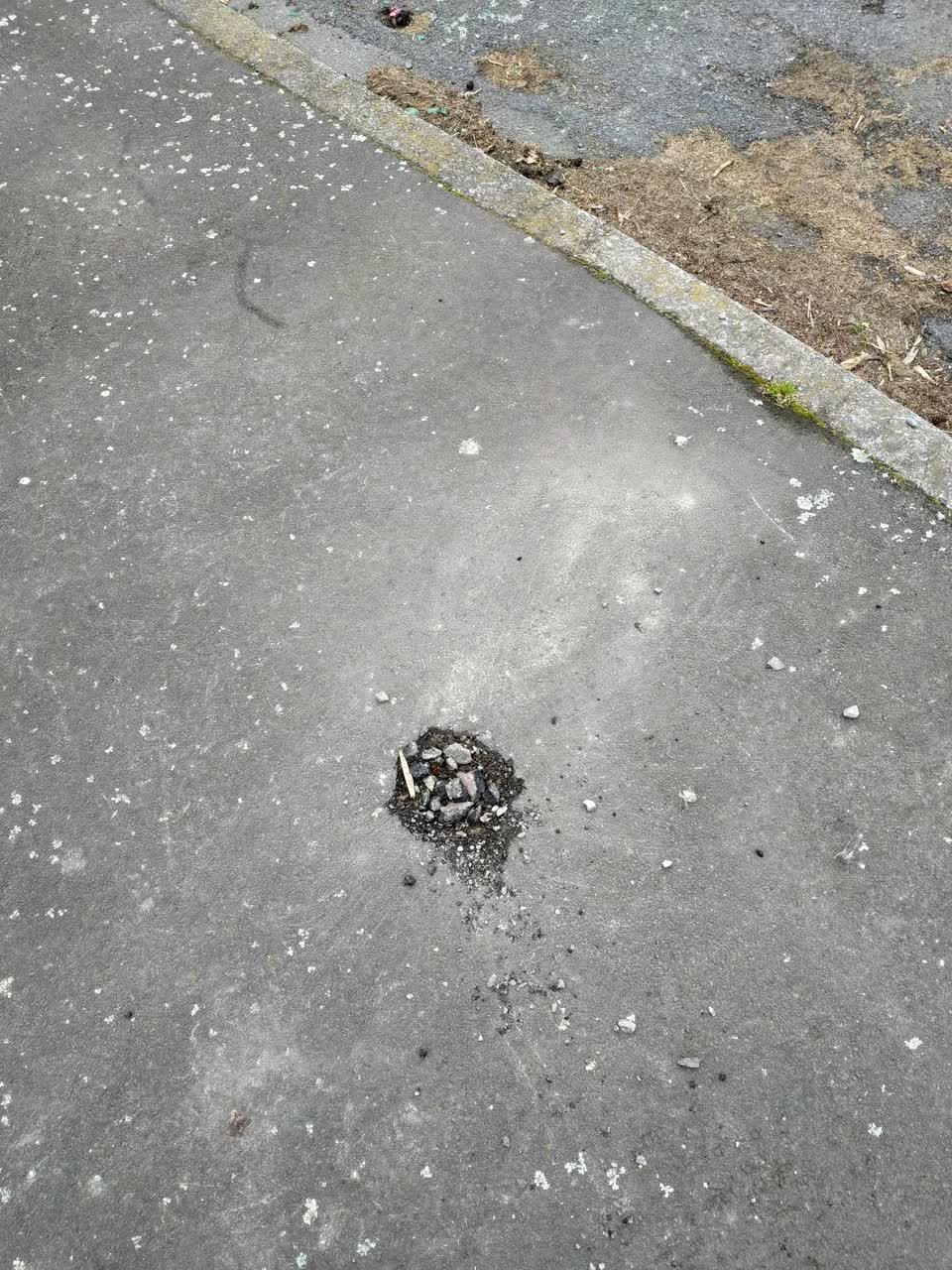 The photograph attached to this roading/streets report