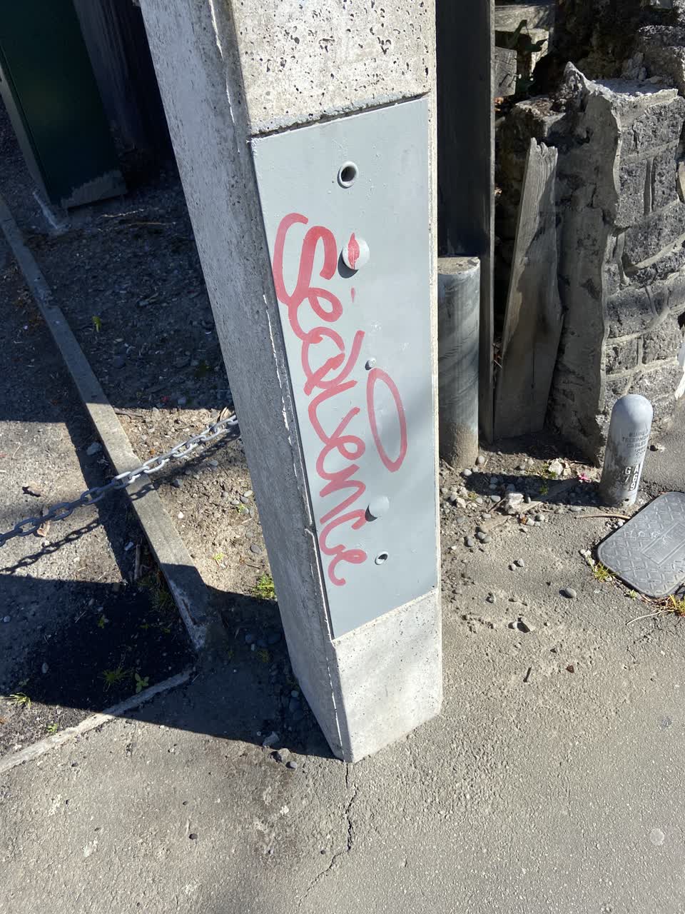 The photograph attached to this graffiti report