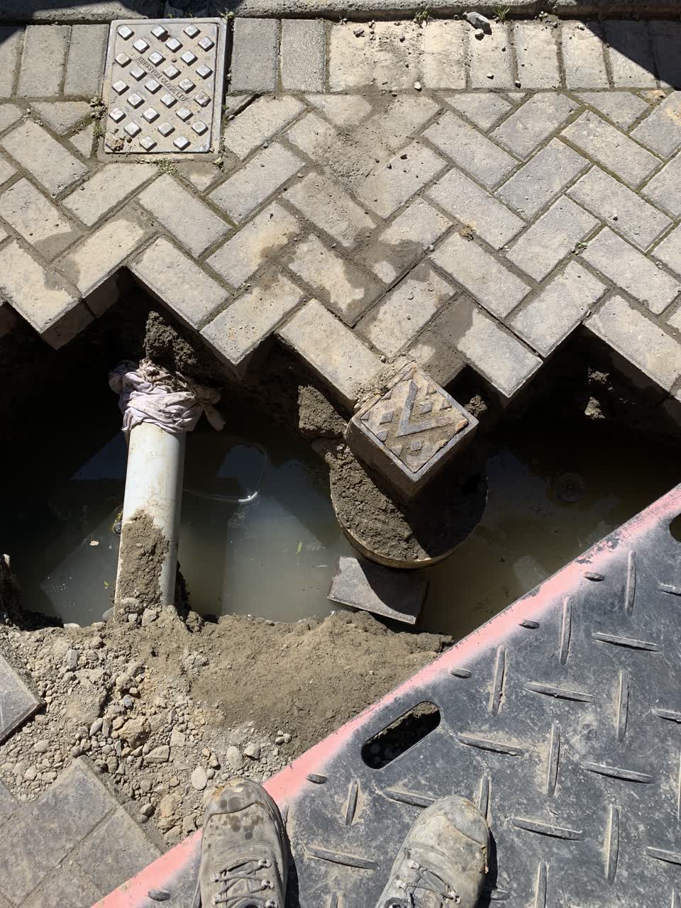 The photograph attached to this water leak report