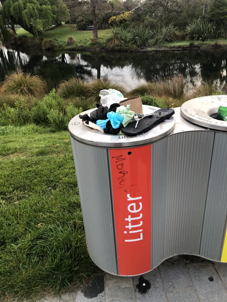 The photograph attached to this rubbish/recycling report