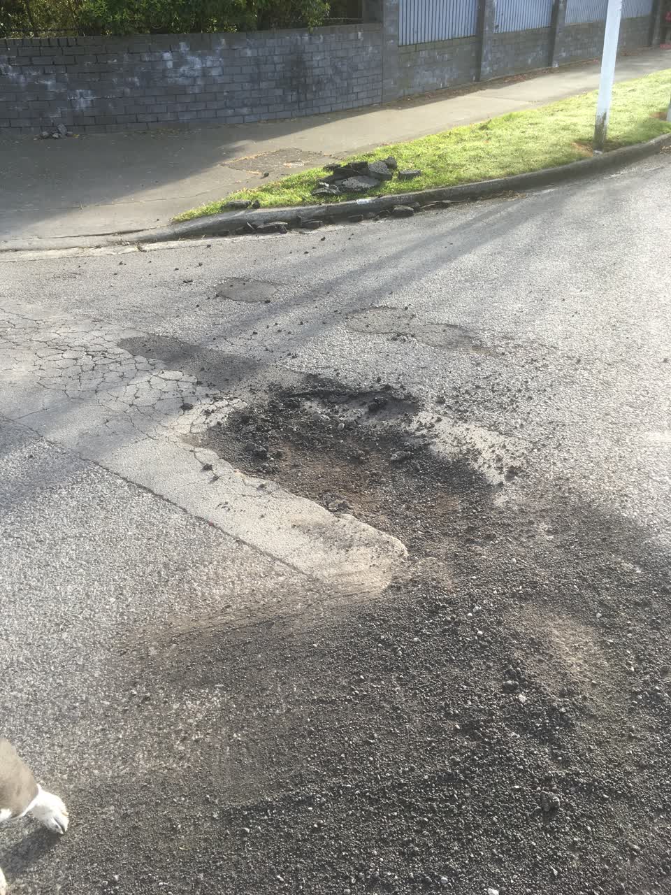 The photograph attached to this roading/streets report