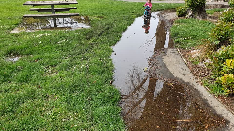 The photograph attached to this flooding report