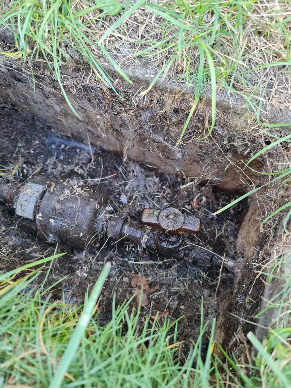 The photograph attached to this water leak report