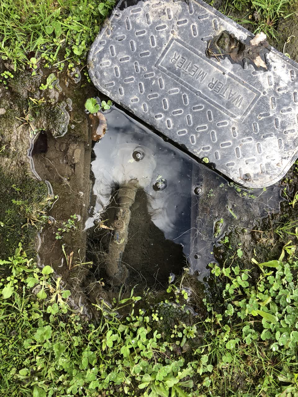 The photograph attached to this water leak report