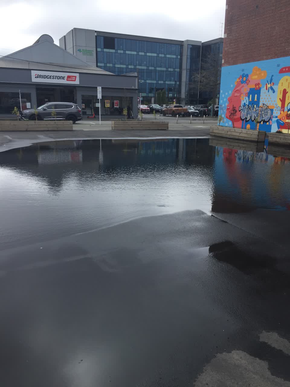 The photograph attached to this flooding report