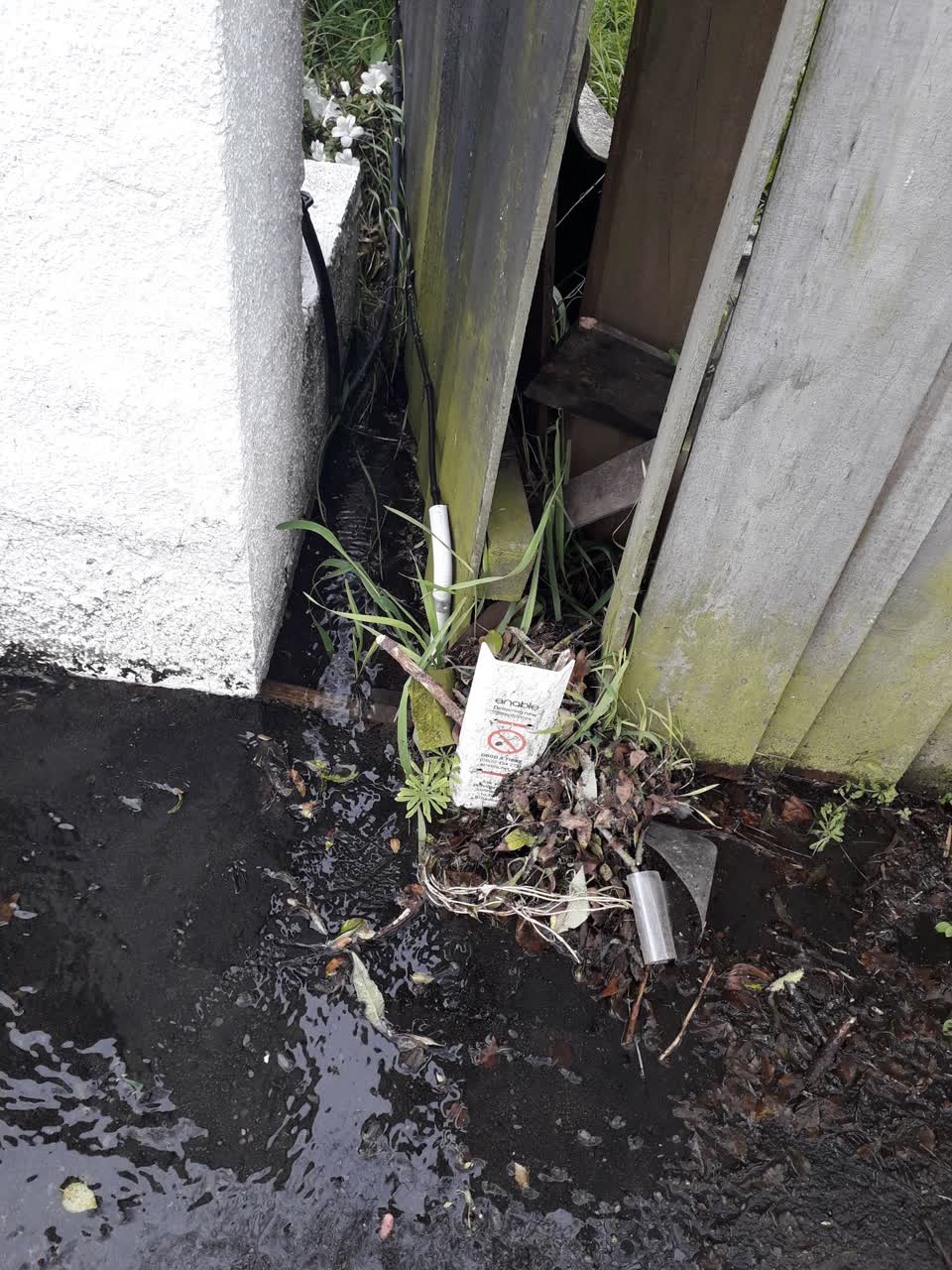 The photograph attached to this flooding report