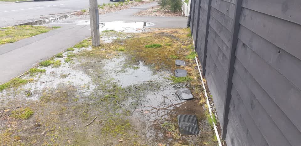 The photograph attached to this water leak report