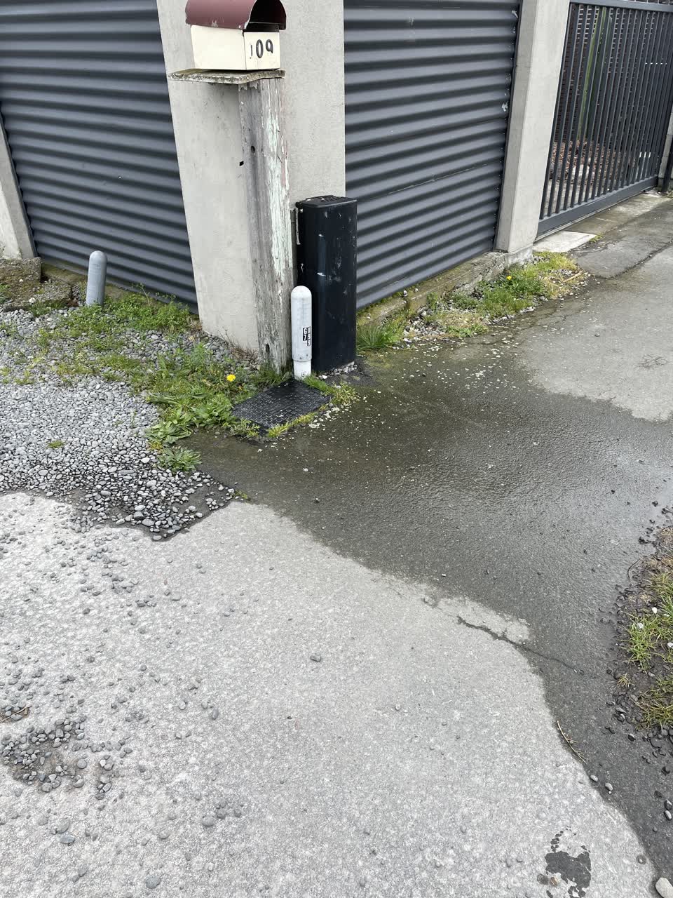 The photograph attached to this water leak report