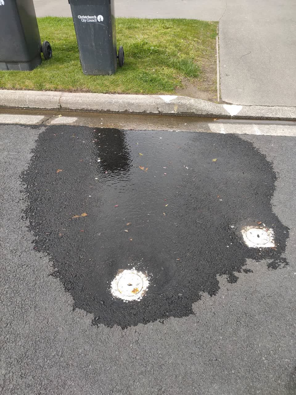 The photograph attached to this water leak report