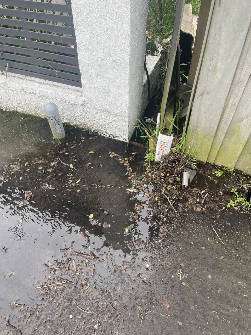 The photograph attached to this water leak report