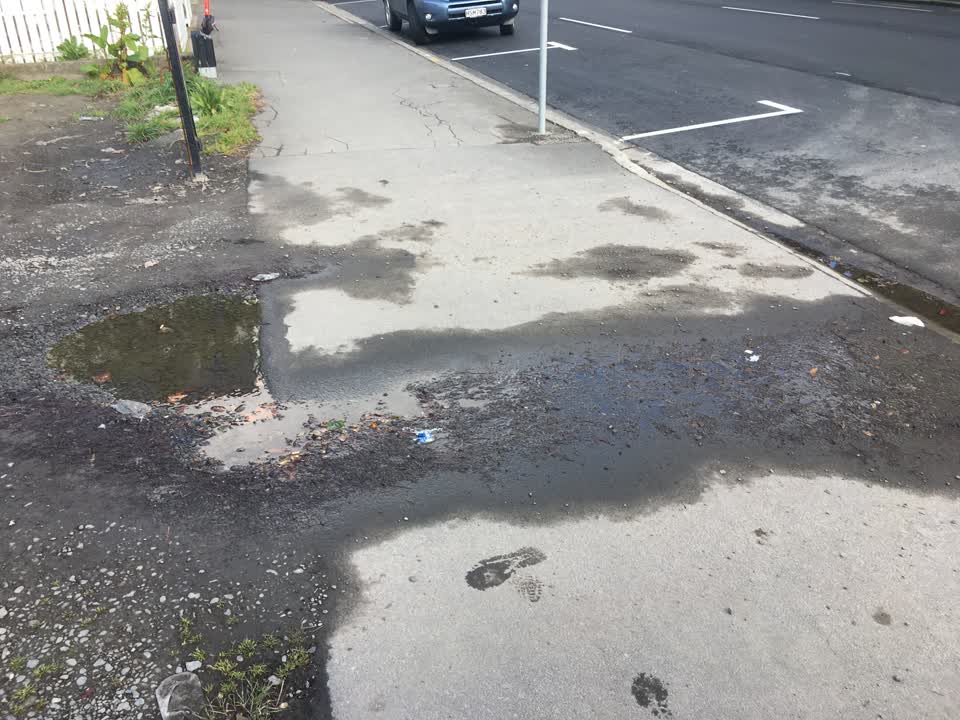 The photograph attached to this water leak report