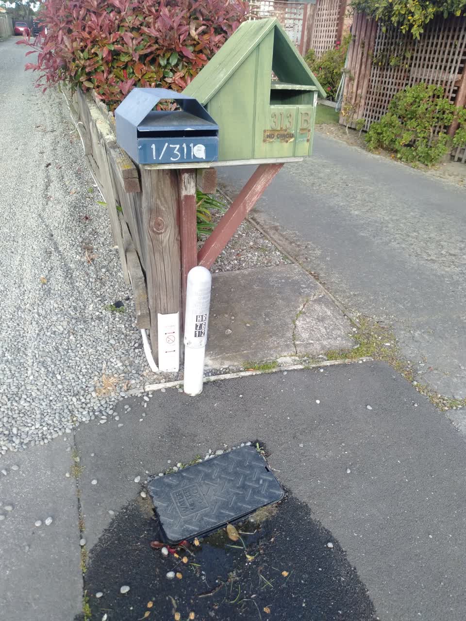 The photograph attached to this water leak report