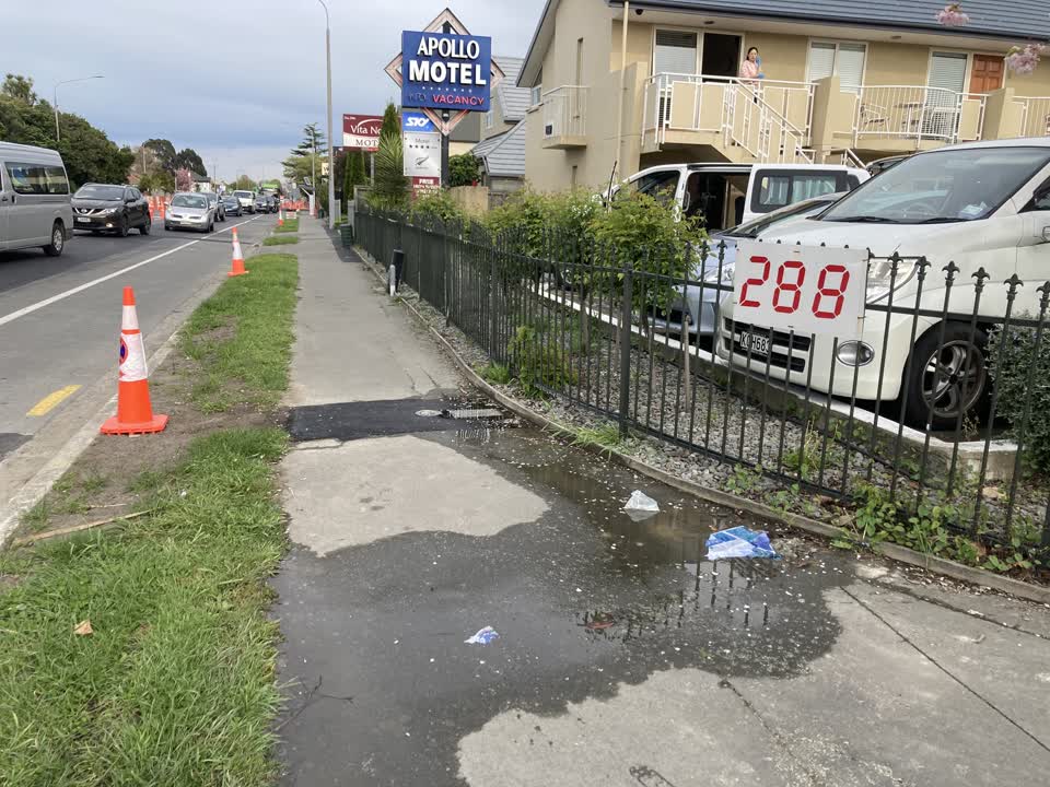 The photograph attached to this water leak report