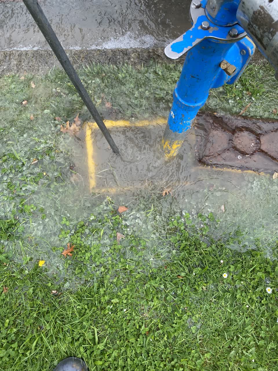 The photograph attached to this water leak report