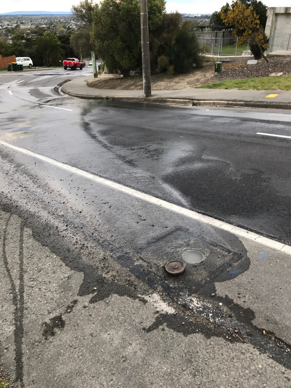 The photograph attached to this water leak report