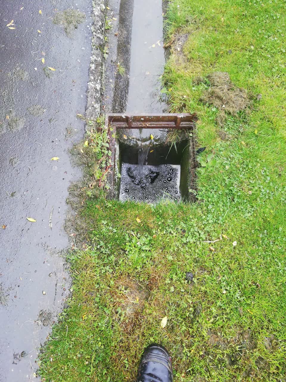 The photograph attached to this wastewater/stormwater report