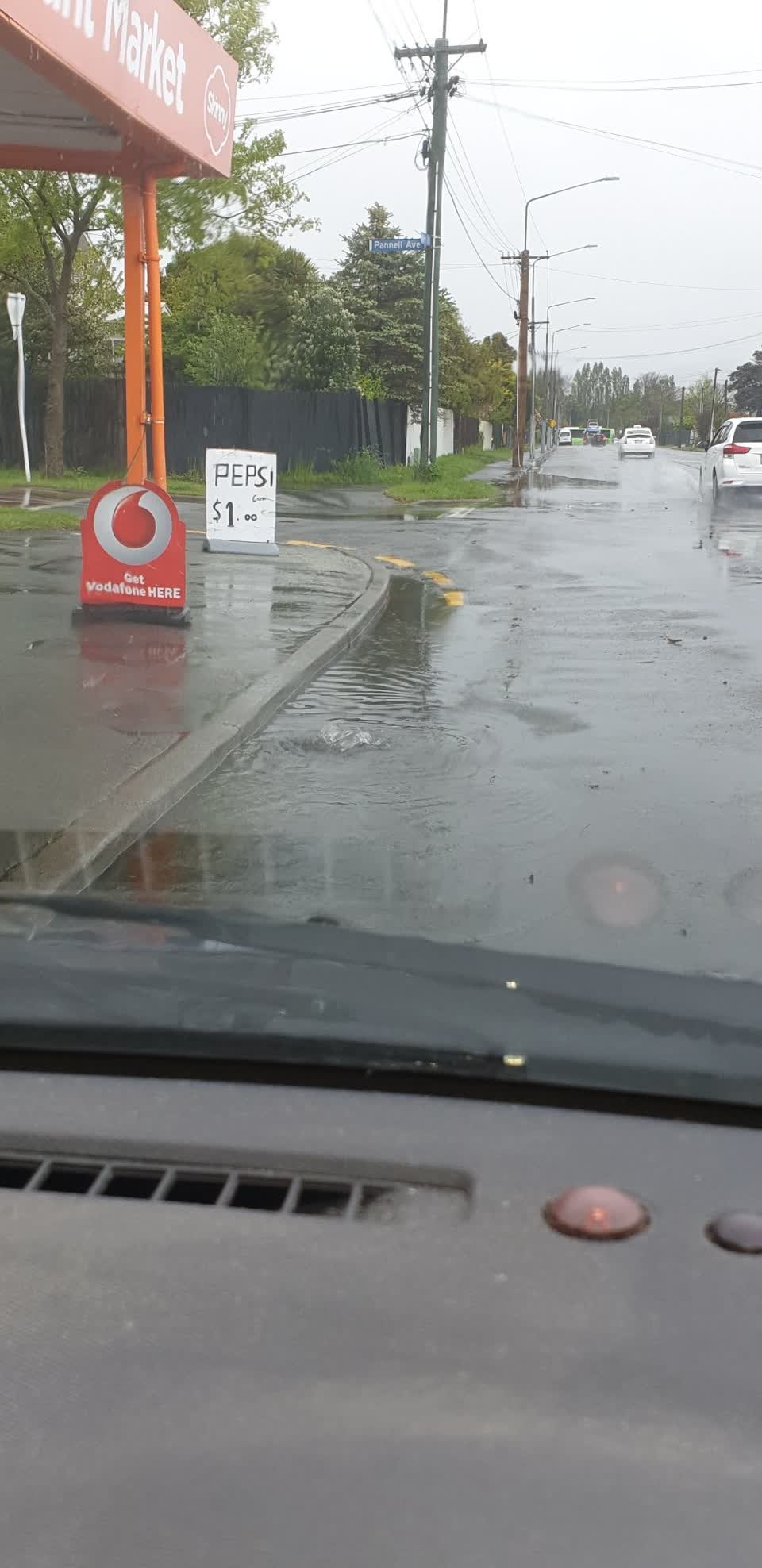 The photograph attached to this flooding report