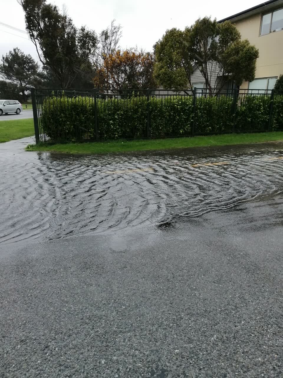 The photograph attached to this flooding report