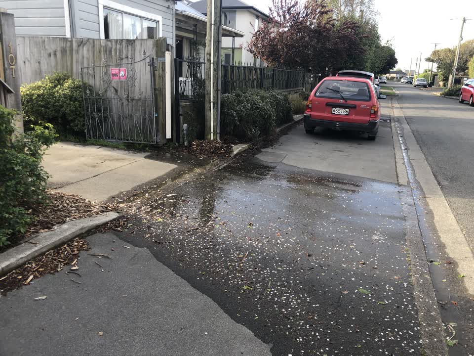 The photograph attached to this water leak report