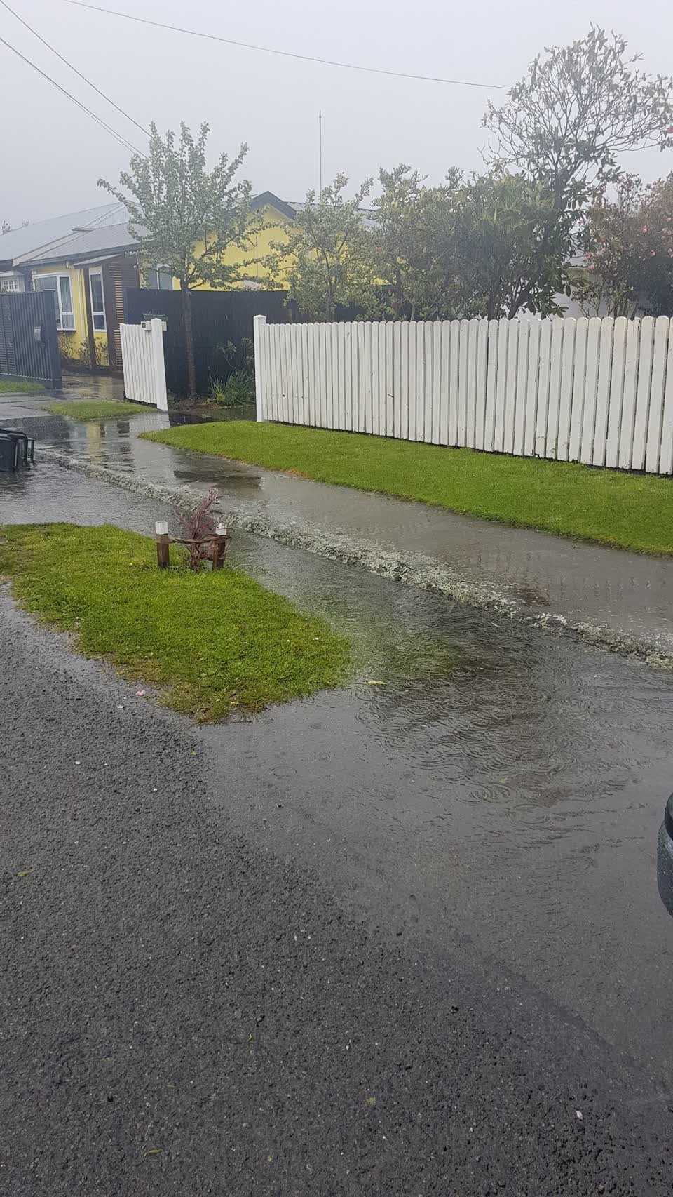 The photograph attached to this flooding report