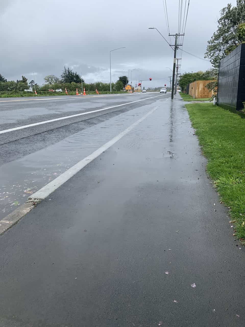 The photograph attached to this flooding report