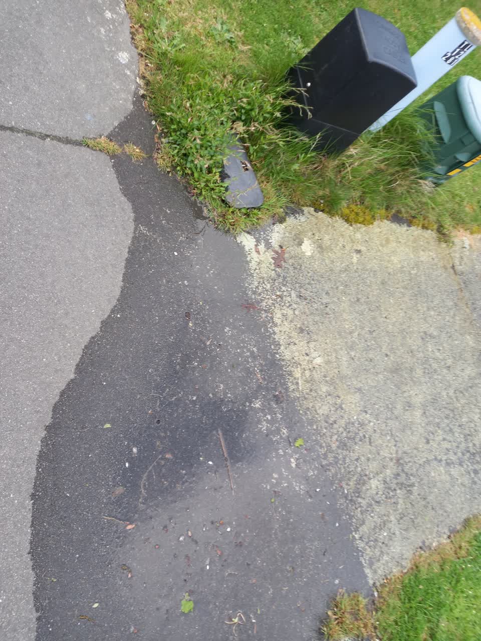 The photograph attached to this water leak report
