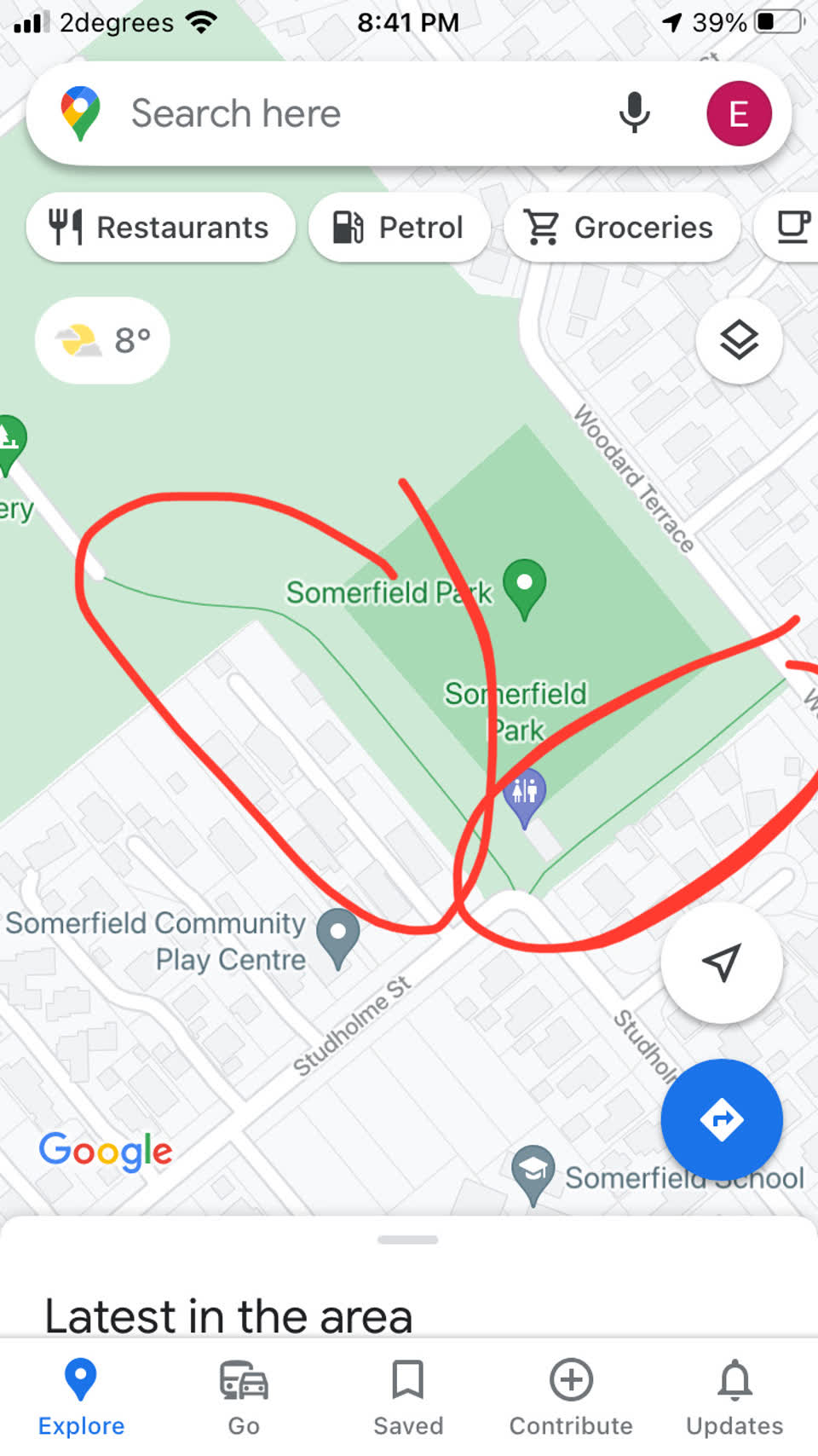 The photograph attached to this parks report