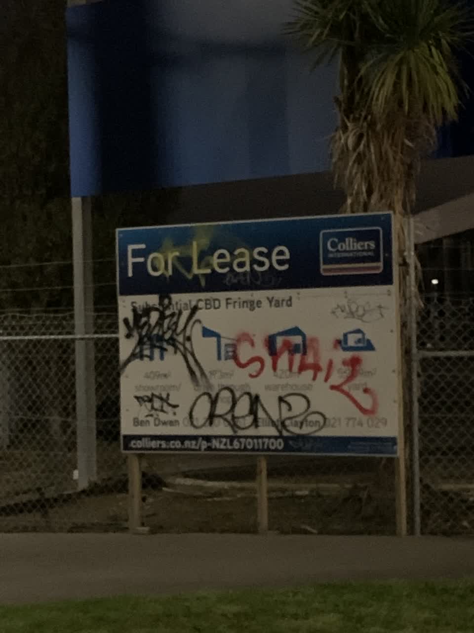 The photograph attached to this graffiti report