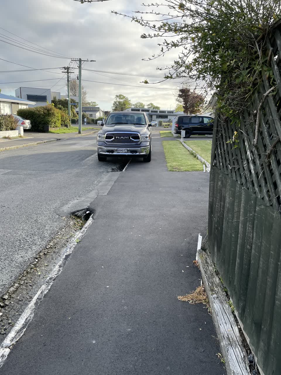 The photograph attached to this roading/streets report