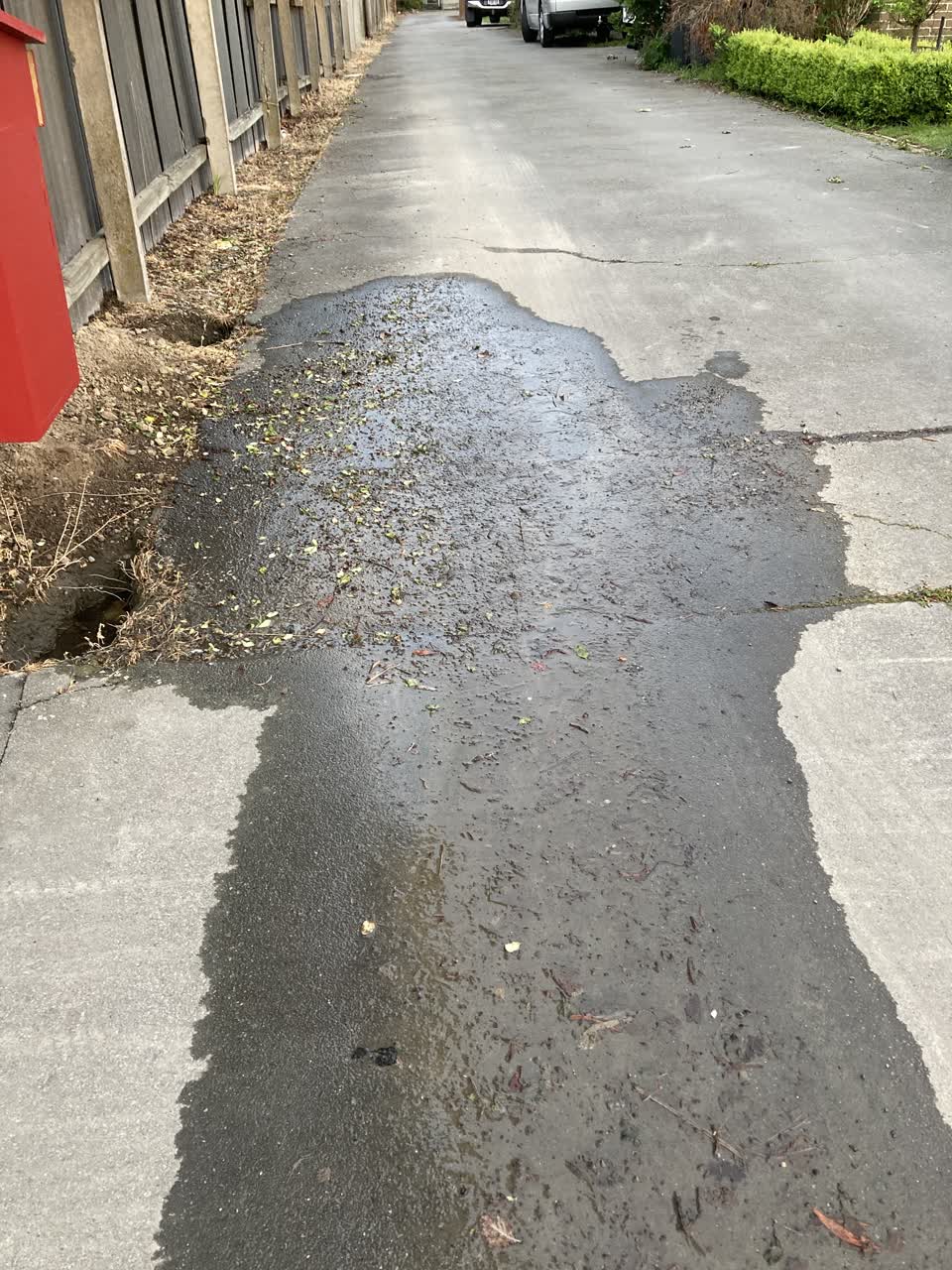 The photograph attached to this water leak report