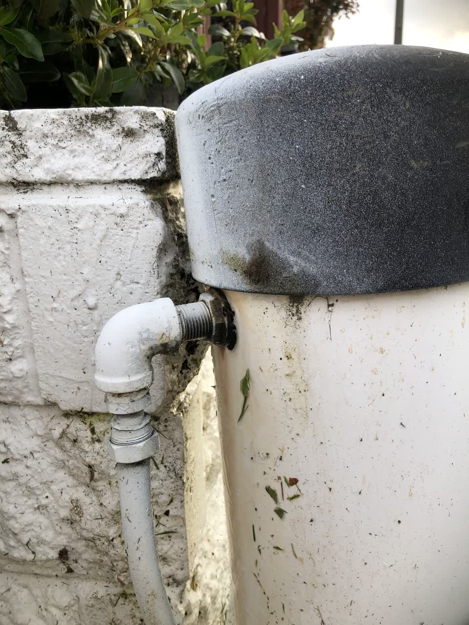 The photograph attached to this water leak report