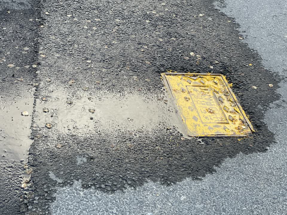 The photograph attached to this water leak report