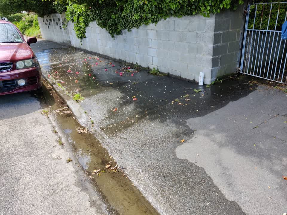 The photograph attached to this water leak report