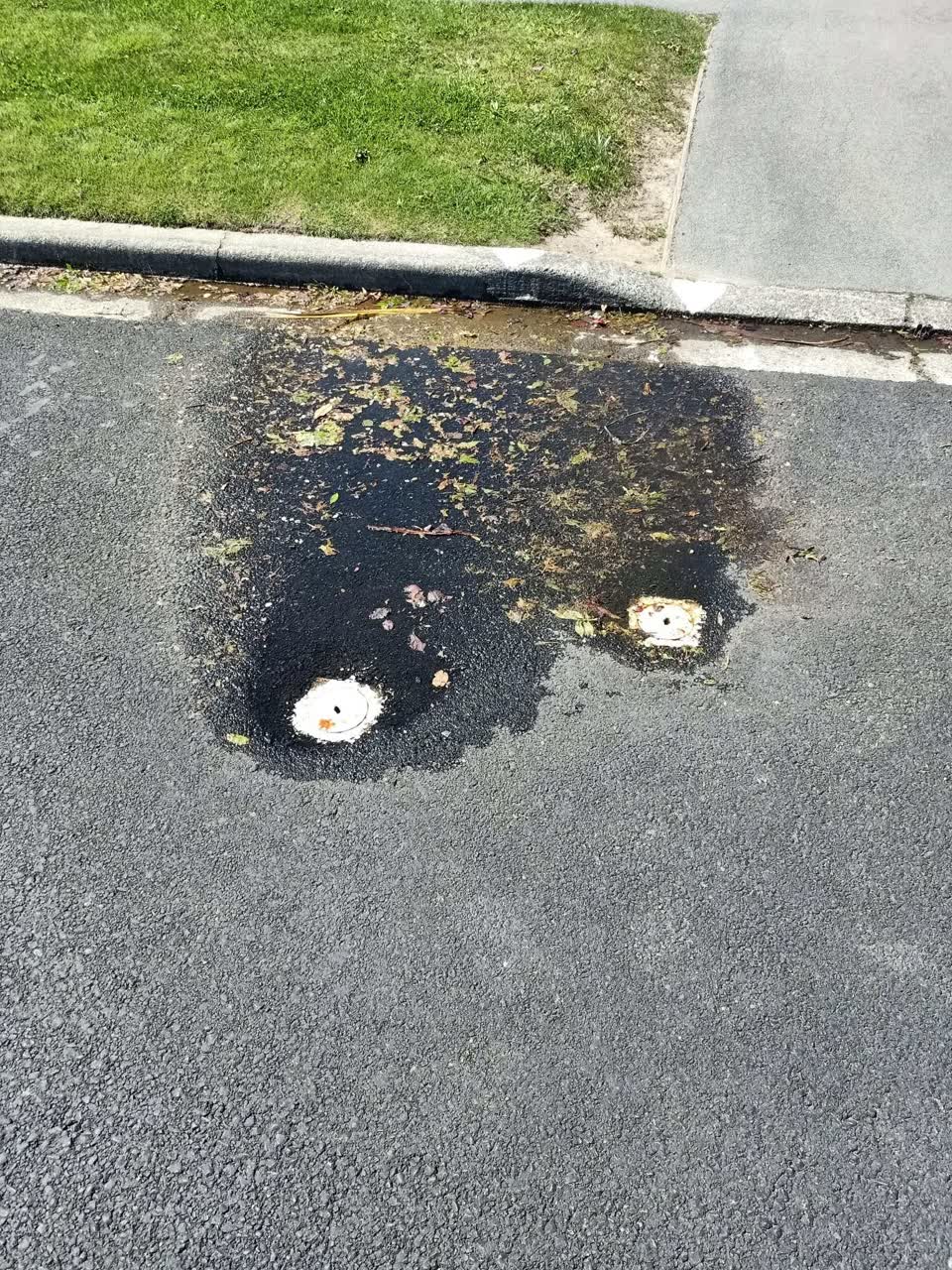 The photograph attached to this water leak report