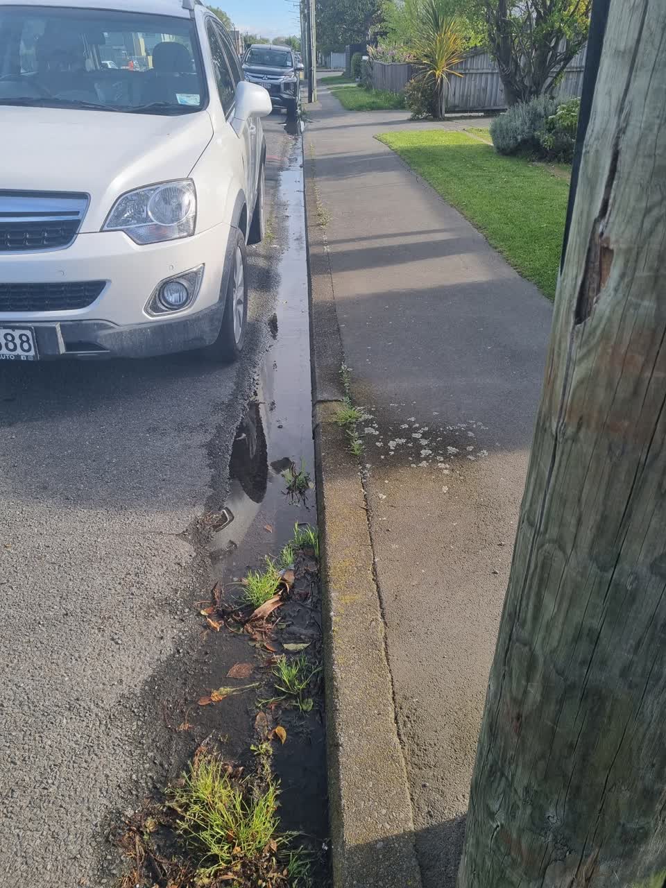 The photograph attached to this water leak report
