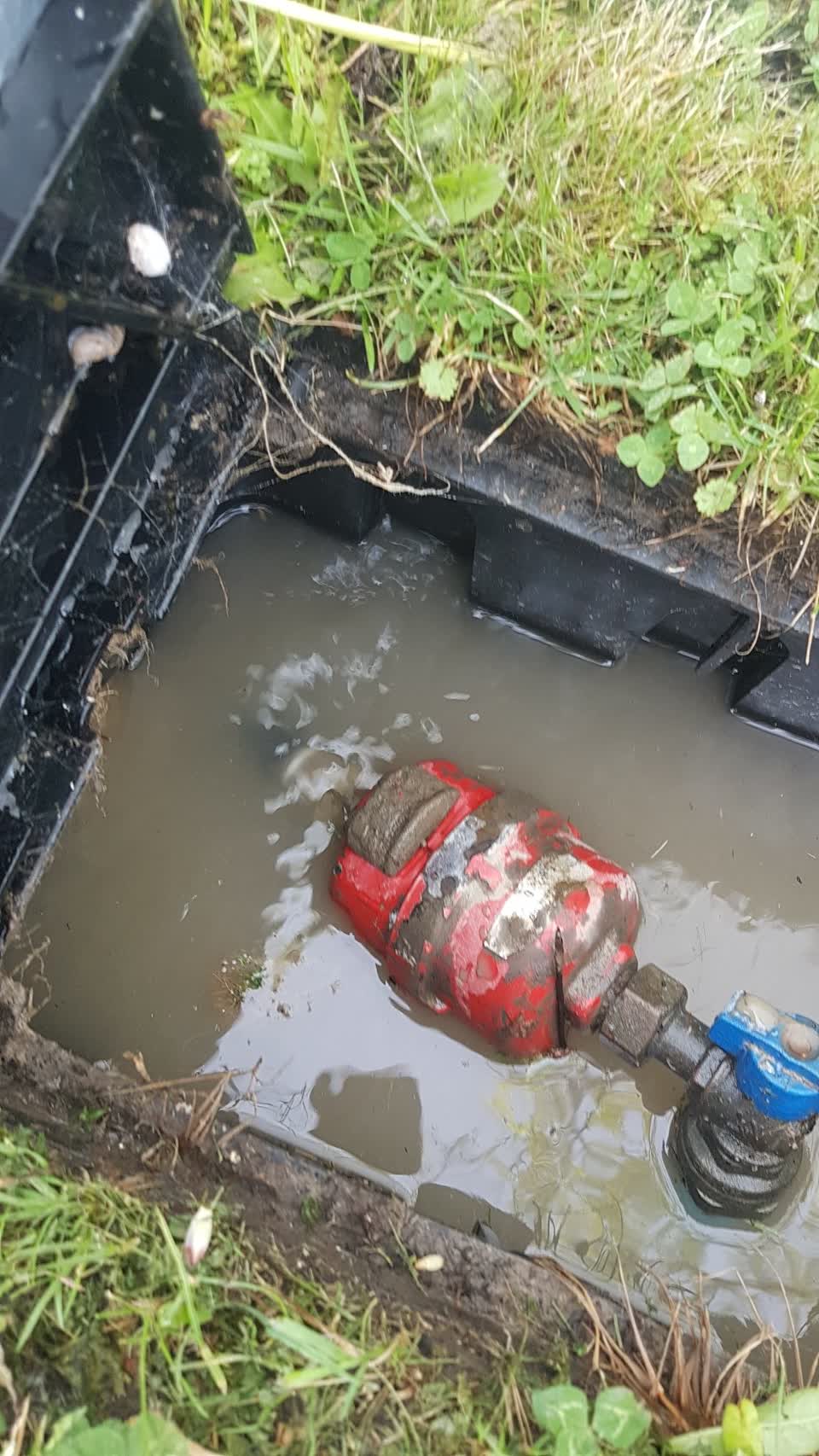 The photograph attached to this water leak report