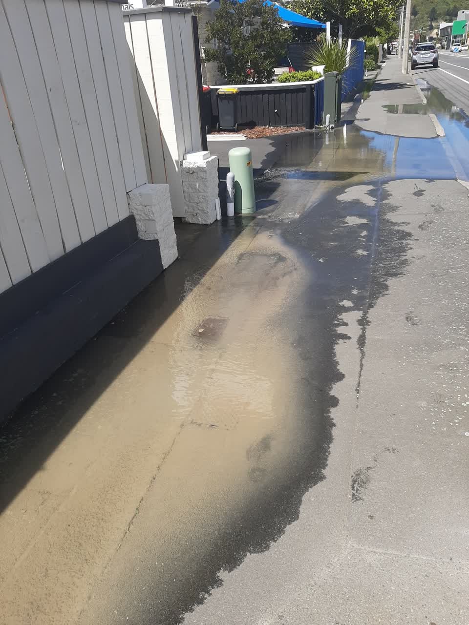 The photograph attached to this water leak report