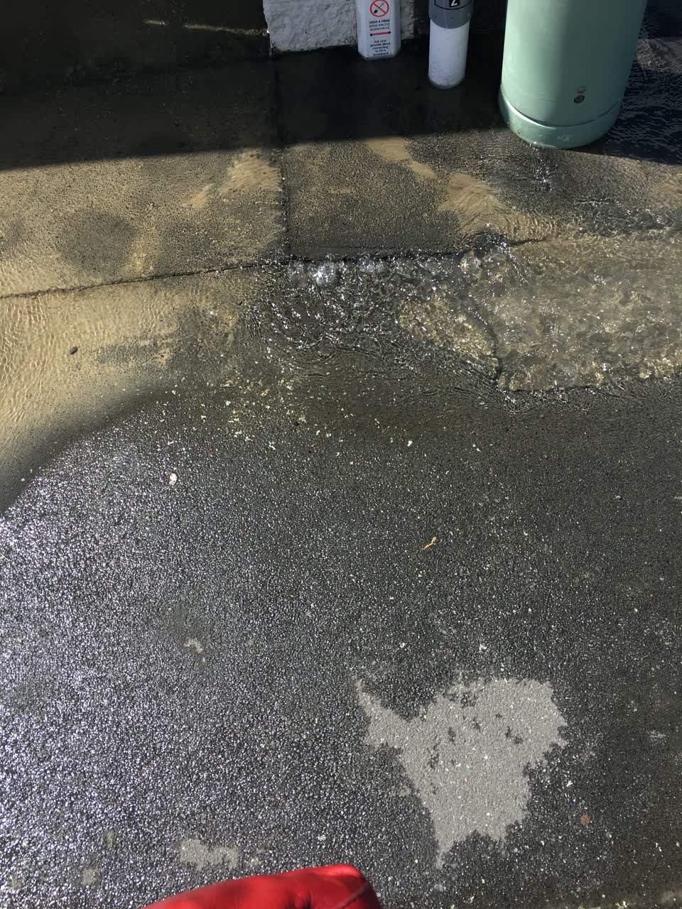 The photograph attached to this water leak report
