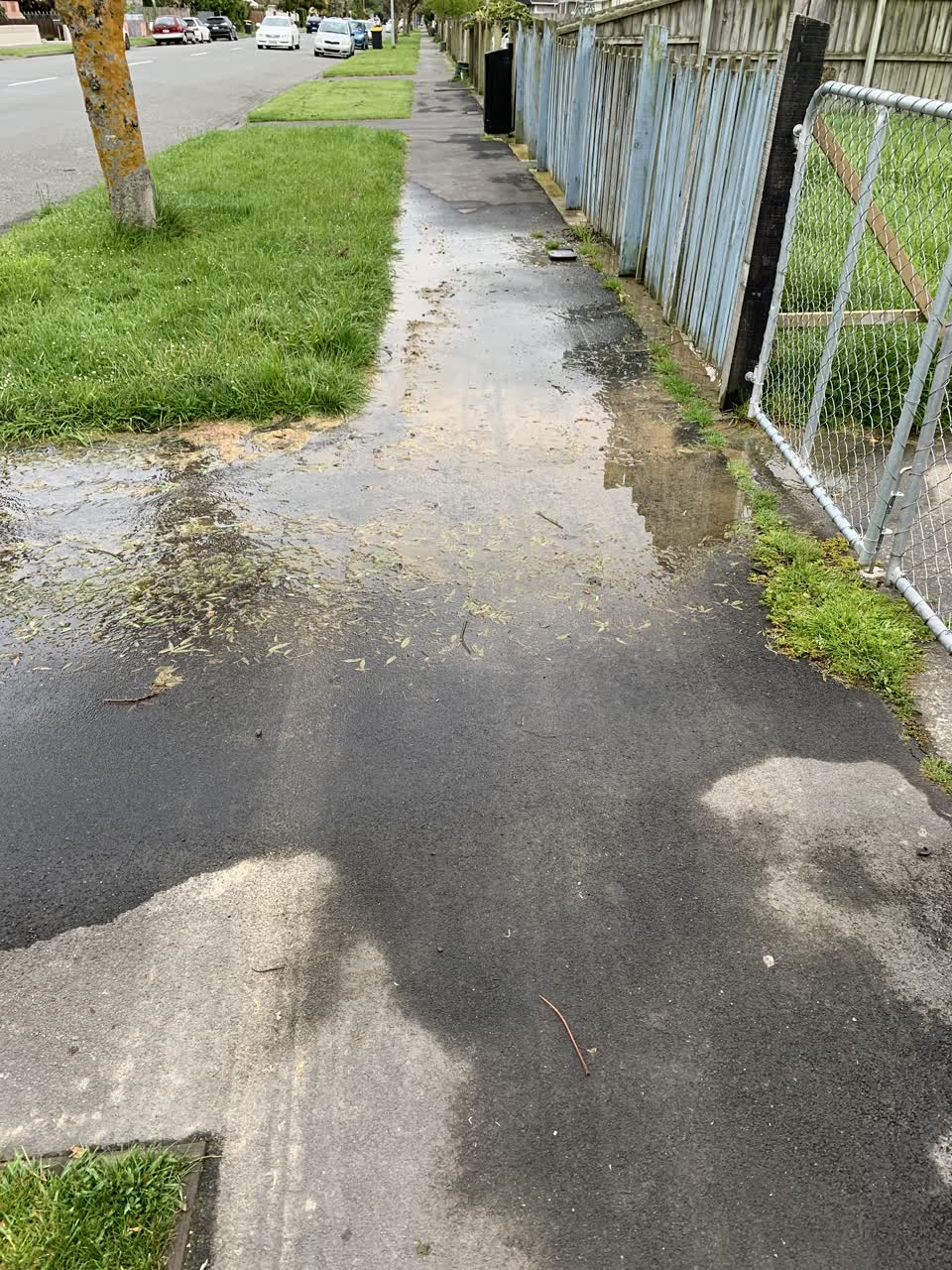 The photograph attached to this water leak report