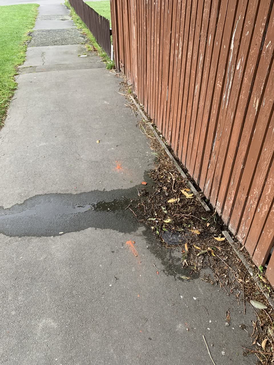 The photograph attached to this water leak report